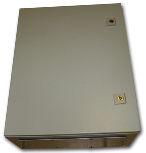 Metal IP55 Weatherproof Enclosure (500x400x210), Beige, Surface Mount Lockable Doors