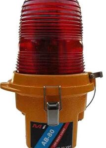 Micro Instruments LED Aircraft Beacon, RED, Tempered Glass, Aluminium Body, 10-30 VDC