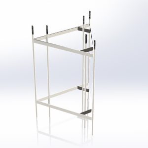 Lattice Mast Casting Cage - Connects to Y-Base Assembly