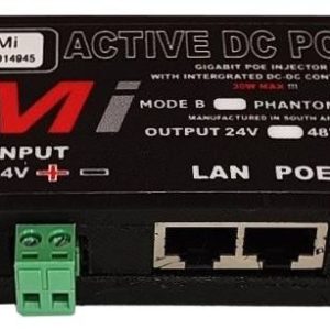 Micro Instruments Gb DC PoE Injector, 12V or 24V in - 48V out, 30W Max
