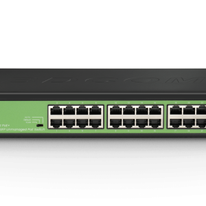 BDCOM 24-Port Gigabit PoE Switch (24-Port PoE + 2-Port Gigabit SFP) 280W PoE Budget