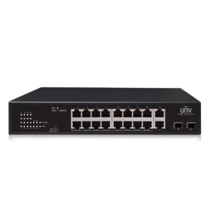 UNV - 16x Gigabit PoE Ethernet Port Switch, 2x Gigabit port, 2x SFP port