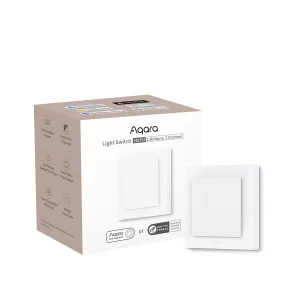Aqara Light Switch H2 EU - 2 in 1 With Neutral & No Neutral (2 Buttons, 1 Channel) | AQ-CTRL-SW2-WALL