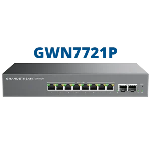 Grandstream Enterprise 8 port Lite Cloud Managed 2.5GbE PoE Switch | GWN7721P