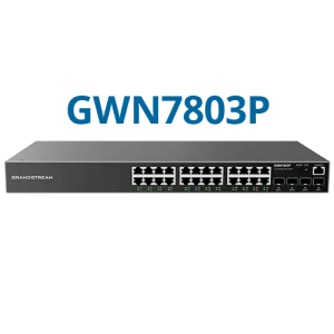 Grandstream Enterprise L2++ 24 port Managed GbE PoE Switch 250W | GWN7803PL-PRO