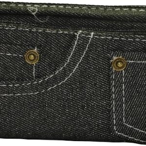 Brainware Black Denim Pencil Case