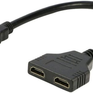 UniQue Male HDMI To Female Dual HDMI Splitter Adapter