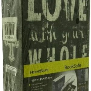 Casey Homesafe Paperback Metal Book Safe With Lock Love