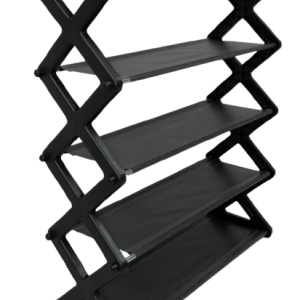 Nordic Wind Cross 5 Tier 15 Shoe Rack Black