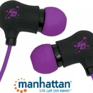 Manhattan Black-Purple Sound Science Nova Sweatproof Earphones