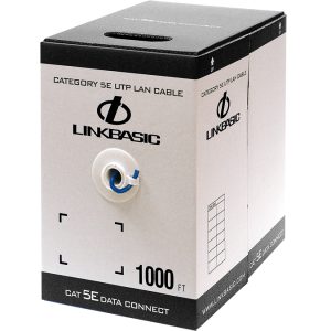 Linkbasic 305m Box Cat5e Solid Blue UTP Cable