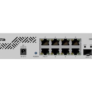 MikroTik SwOS Lite Cloud Smart Switch 8 Port Gigabit 2SFP+ PoE Input | CSS610-8G-2S+IN
