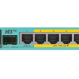 MikroTik hEX PoE 5 Port Gigabit 1SFP PoE Out Desktop Router