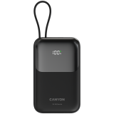 CANYON power bank OnPower 101 built-in cable 10000 mAh PD22.5W Black