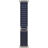 49mm Navy Alpine Loop - Large - Natural Titanium Finish