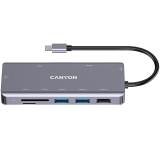 CANYON hub DS-11 9in1 USB-C Space Grey