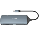 CANYON hub DS-15 8in1 4k USB-C Dark Grey