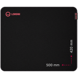 Lorgar Main 325, Gaming mouse pad, Precise control surface, Red anti-slip rubber base, size: 500mm x 420mm x 3mm, weight 0.4kg