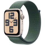 Apple Watch SE GPS 44mm Starlight Aluminium Case with Lake Green Sport Loop,Model A2723