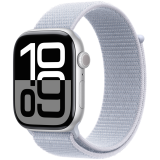 Apple Watch Series 10 GPS + Cellular 42mm Silver Aluminium Case with Blue Cloud Sport Loop,Model A3001