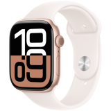 Apple Watch Series 10 GPS + Cellular 42mm Rose Gold Aluminium Case with Light Blush Sport Band - S/M,Model A3001