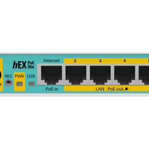 MikroTik hEX PoE Lite 5 Port Ethernet 4 PoE Router | RB750UPr2