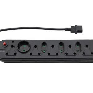 Multi Plug 5x16A 5x5A 0.5m IEC Cord Black