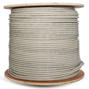 Linkbasic 305m Drum Cat5e Solid Shielded Grey FTP Cable