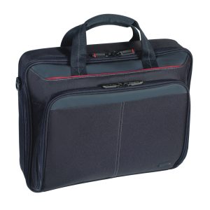 TARGUS CLASSIC 15-16IN CLAMSHELL CASE - BLACK PADDED 15.6" LAPTOP SECTION, ADJUSTABLE SHOULDER STRAP, COMPACT AND LIGHTWEIGHT.