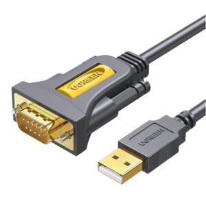 UGREEN USB 2.0 to RS-232 Serial Adapter Cable (USB-A Male to DB9 Male)-Black