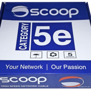 Scoop 100m Box Cat5e CCA Grey UTP Cable