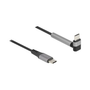 DELOCK 81172 1.5M USB2.0 TYPE-C MALE TO MAL ANGLED CABLE WITH 60W POWER DELIVERY