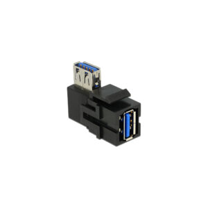 DELOCK KEYSTONE USB3.0 AF-AF 90DEG BLK (86360)