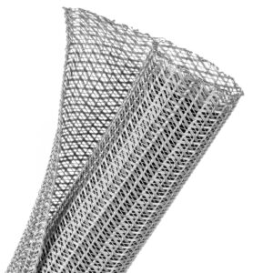 1M PLATINUM GREY WRAP SPLIT BRAID TUBE (F6N1.50PG)