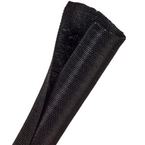 1M WOVEN SPLIT WRAP 25.4MM BLACK (F6W1.00BK)