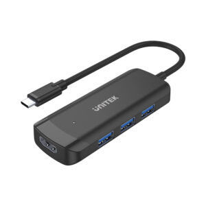UNITEK H1110B UHUB Q4+ USB TYPE-C 4-IN-1 HUB WITH 4K @30HZ HDMI