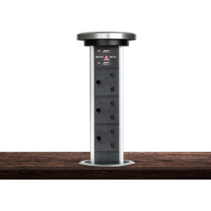 MOTORIZED POP-UP COLUMN (90MM), 3X SA, 2X USB 2.1A