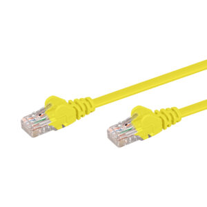 LINKQNET 0.5M RJ45 CAT5E ANTI-SNAG MOULDED PVC NETWORK FLYLEAD - YELLOW
