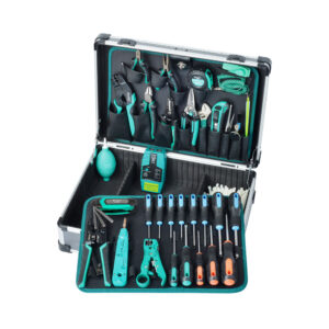 PROSKIT PK-1938M1 PROFESSIONAL TELECOM AND NETWORKING TOOL KIT WITH MT-7063 POE CABLE TESTER