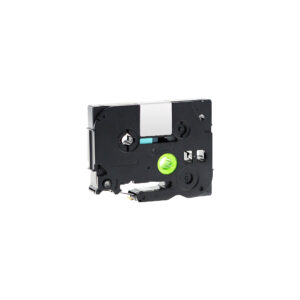 TZ TAPE LAMINATED 12MM BLACK/WHITE (TZE231)