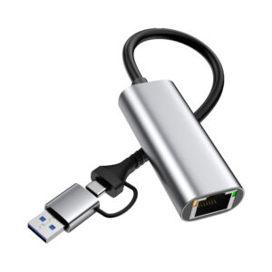 USB C+USB3.0(2IN1)TO RJ45 ETHERNET,PE BAG(XF-URJC)