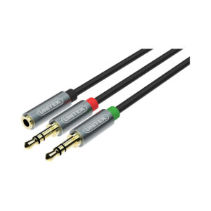UNITEK 0.2M 3.5 F TO 2 X M AUDIO CBL Y-C957ABK