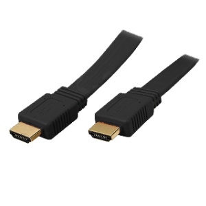HDMI M-M 25M(VER 1.4) BLACK FLAT