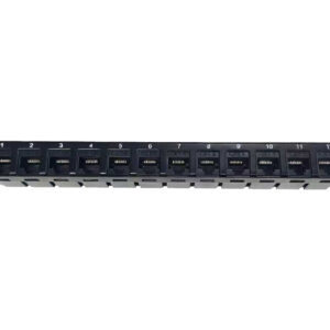 Linkbasic 12 Port Cat6 10-inch Patch Panel for Mini Rack