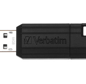 VERBATIM 64GB PINSTRIPE USB BLACK